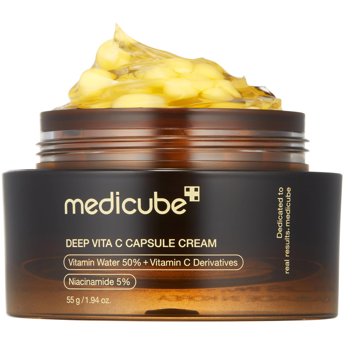 Medicube Tiefes Vitamin C Golden Kapsel Gesichtsfeuchtigkeitscreme - Liposomen Kapseln für faltenreiche Hautstrahlung - Transparentes Gel für leuchtende Hydration - Koreanische Hautpflege 55g