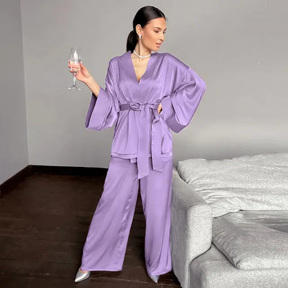 2-teiliges Set Satin-Nachtwäsche