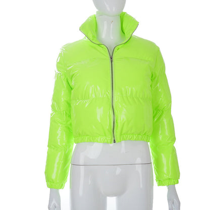 A20666T Damen Herbst/Winter PU-Leder Cardigan Jacke