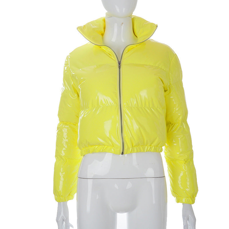 A20666T Damen Herbst/Winter PU-Leder Cardigan Jacke