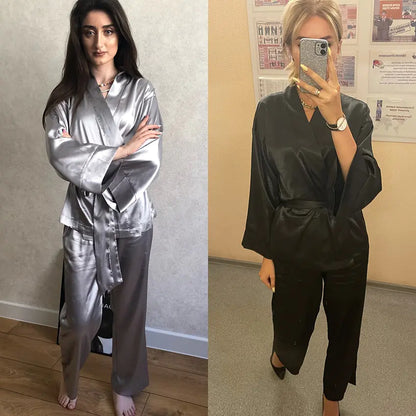 2-teiliges Set Satin-Nachtwäsche