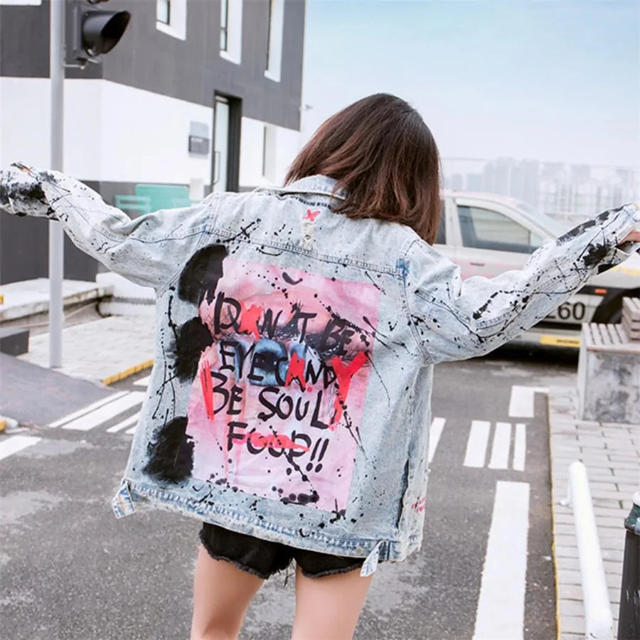 Graffiti-Denimjacke