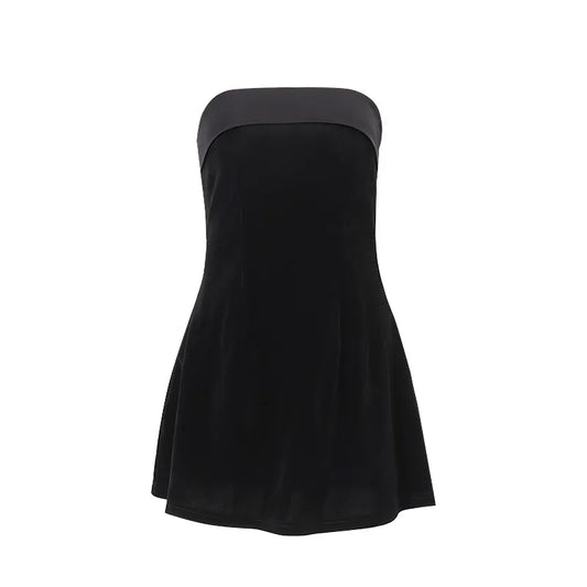 Damenbekleidung Mode Mädchen Rückenfreies Off-Neck Tube Top Kleid Frauen