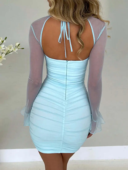 Elegantes rückenfreies sexy Minikleid