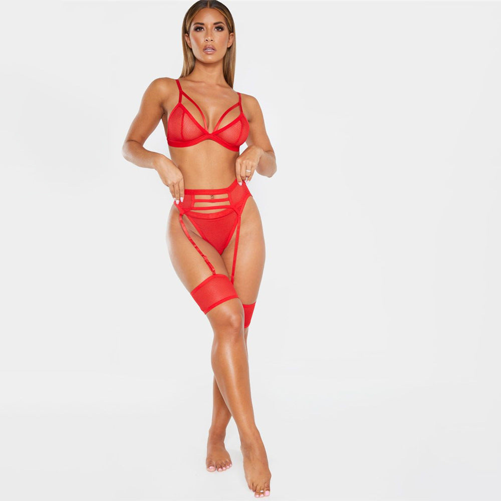 Sexy Five-Piece Set with Garter Holder