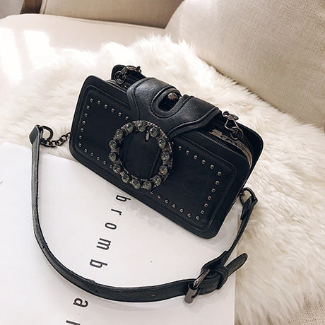 Trendy Pailletten Damen-Schultertasche mit Kettenriemen