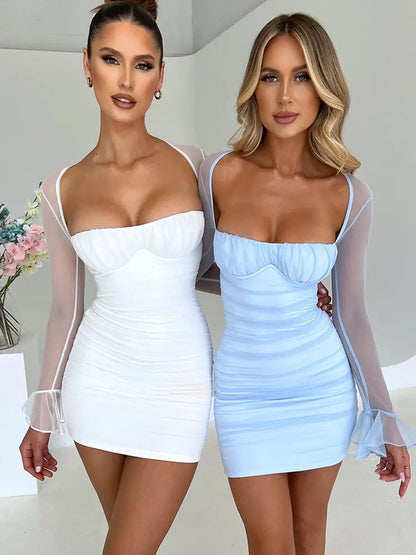 Elegantes rückenfreies sexy Minikleid