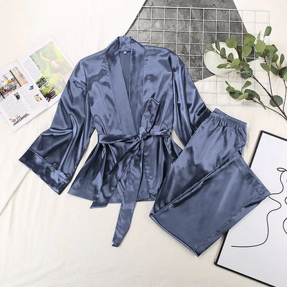 2-teiliges Set Satin-Nachtwäsche