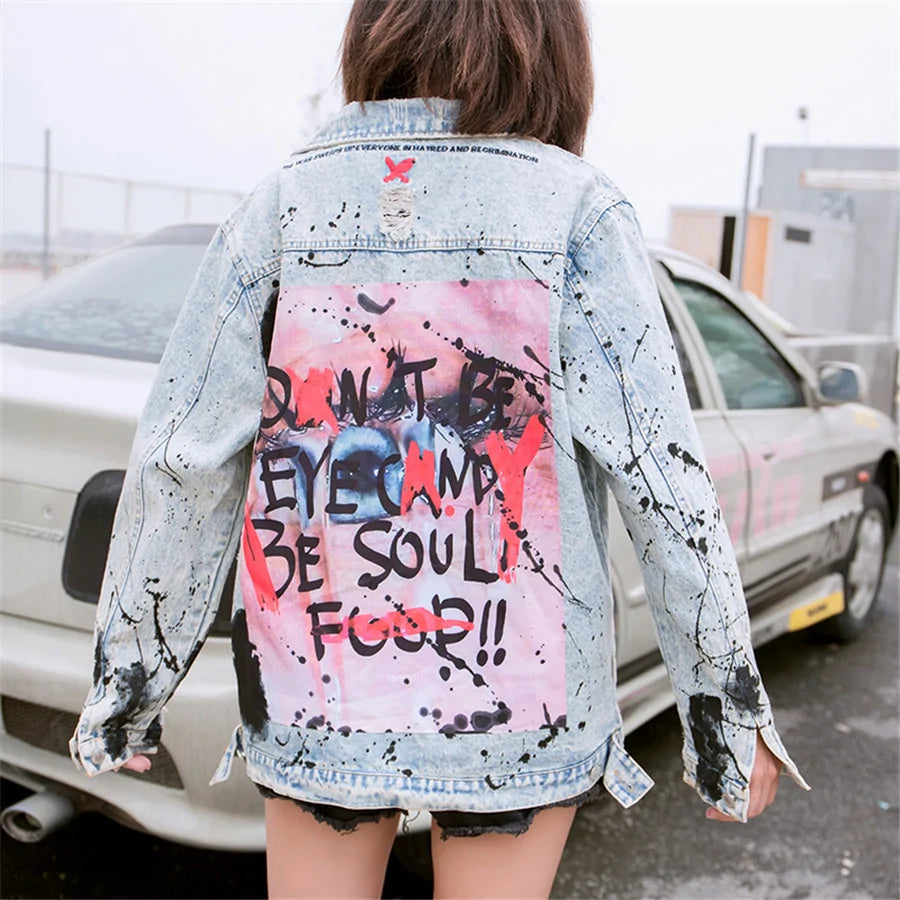 Graffiti-Denimjacke