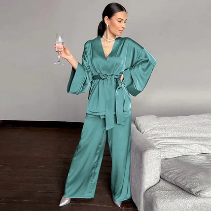 2-teiliges Set Satin-Nachtwäsche